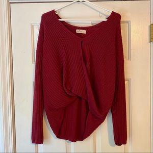 Maroon Hollister Sweater